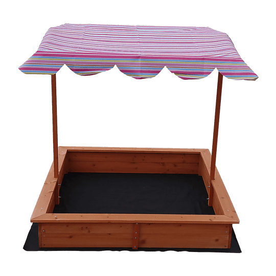 Buy Kids Wooden Toy Sandpit with Adjustable Canopy discounted | Products On Sale Australia