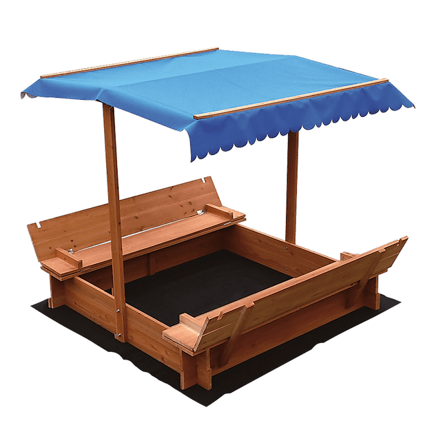 Buy Kids Wooden Toy Sandpit with Canopy discounted | Products On Sale Australia