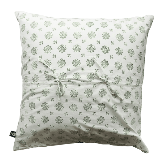 Buy Kolka Iris Quilted Euro Sham Set Super Quality Cotton Quilted Front - Green discounted | Products On Sale Australia