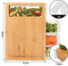 Buy Large Bamboo Cutting Board and 4 Containers with Mobile Holder gift included for Home Kitchen discounted | Products On Sale Australia