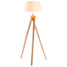 Buy Large Tripod Floor Lamp Linen Shade Modern Bamboo Wooden Retro Twist Light discounted | Products On Sale Australia