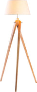 Buy Large Tripod Floor Lamp Linen Shade Modern Bamboo Wooden Retro Twist Light discounted | Products On Sale Australia