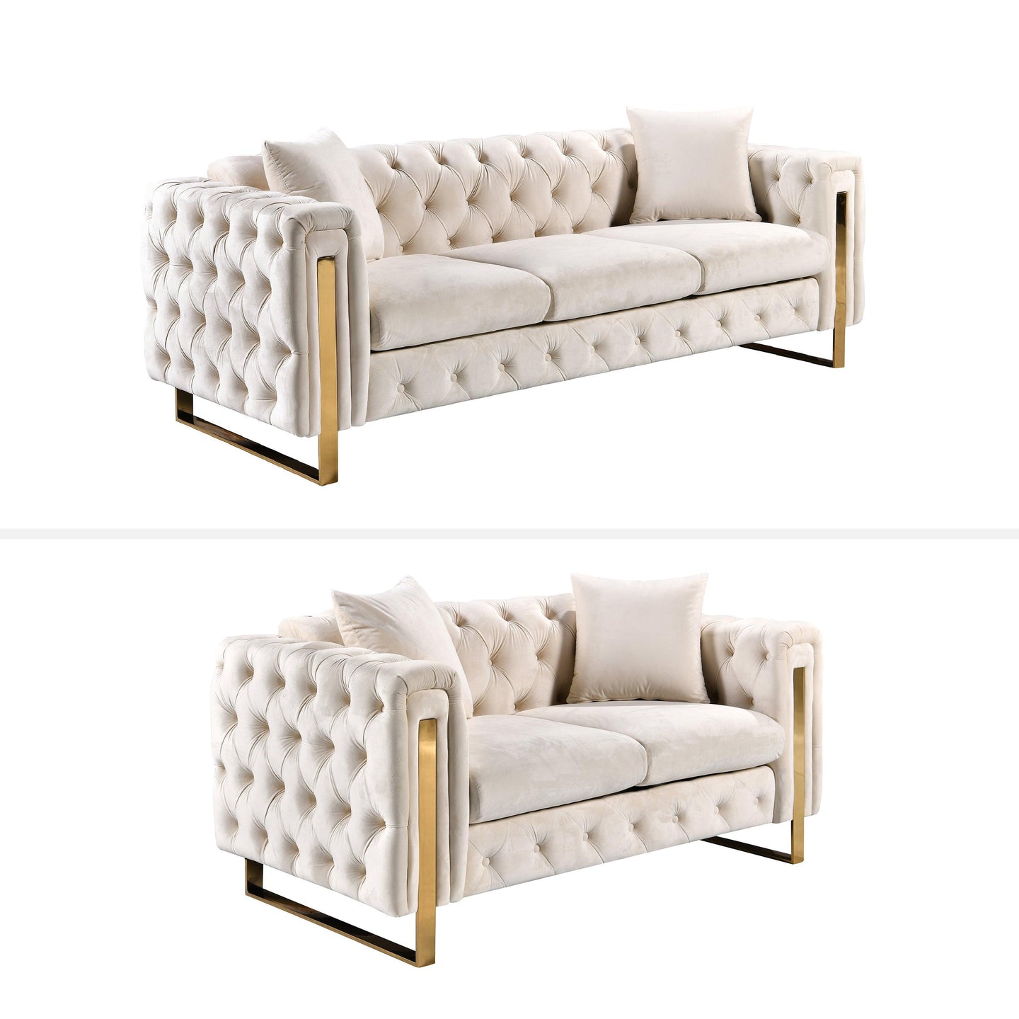 Buy Madeline Range - Beige Velvet - Gold Trims discounted | Products On Sale Australia