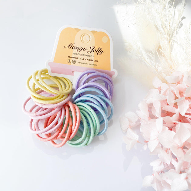 MANGO JELLY Kids Hair Ties (3cm) - Classic Candy - Six Pack Products On Sale Australia | Women's Fashion > Accessories Category