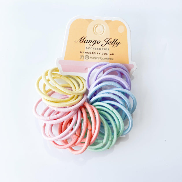 MANGO JELLY Kids Hair Ties (3cm) - Classic Candy - Six Pack Products On Sale Australia | Women's Fashion > Accessories Category