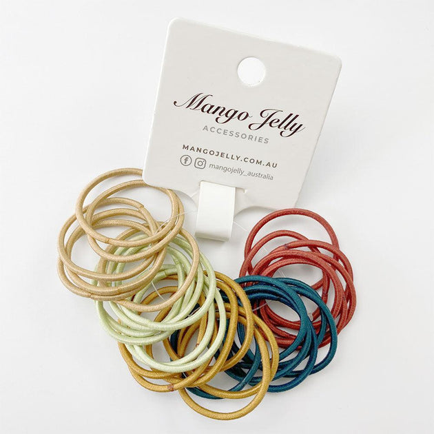 MANGO JELLY Kids Hair Ties (3cm) - Classic Forest - Three Pack Products On Sale Australia | Women's Fashion > Accessories Category