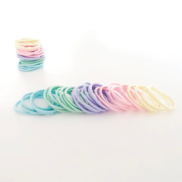 Buy MANGO JELLY Kids Hair Ties (3cm) - Classic Soft Pastel - One Pack discounted | Products On Sale Australia