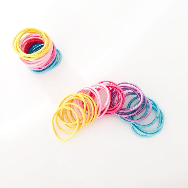 MANGO JELLY Kids Hair Ties (3cm) - Classic Summer Bright - Six Pack Products On Sale Australia | Women's Fashion > Accessories Category