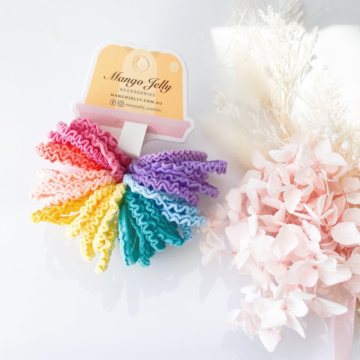 Buy MANGO JELLY Kids Hair Ties (3cm) - Lace Candy -Twin Pack discounted | Products On Sale Australia