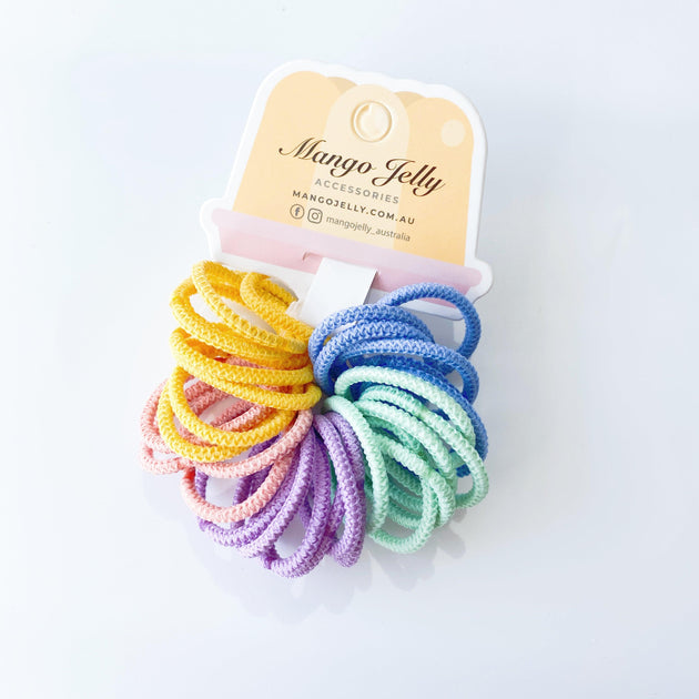 Buy MANGO JELLY Kids Hair Ties (3cm) - Ring Candy - Six Pack discounted | Products On Sale Australia