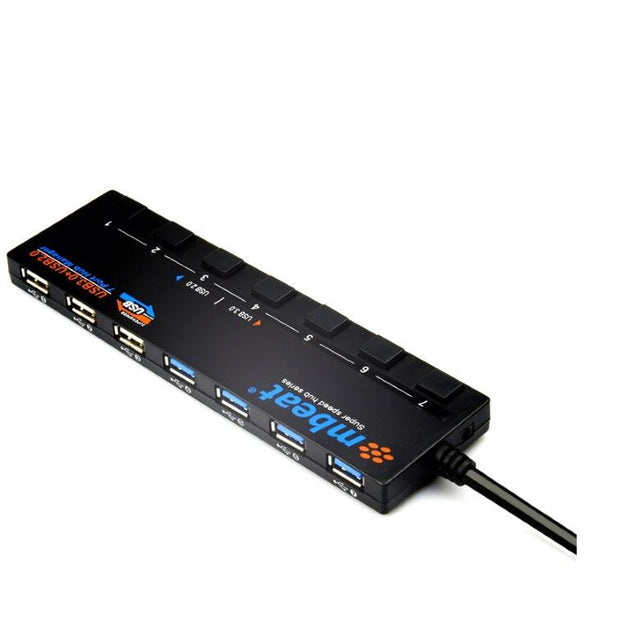 Buy MBEAT 7-Port USB 3.0 & USB 2.0 Powered Hub Manager with Switches - 4x USB 3.0 with 5Gbps/3x USB 2.0 with 2.4Ghz(480Mbps)/Super Fast Hub Manager discounted | Products On Sale Australia