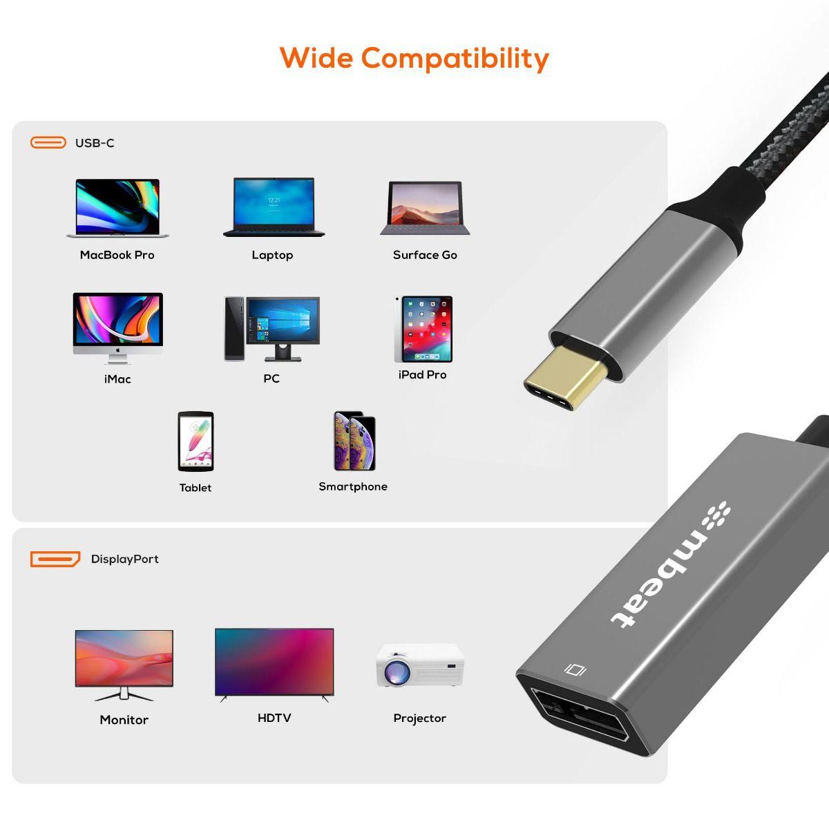 Buy mbeat Elite USB-C to Display Port Adapter - Space Grey discounted | Products On Sale Australia