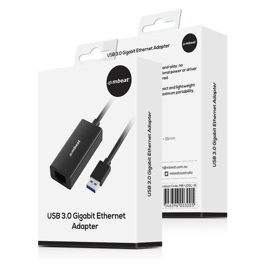 Buy mbeat USB 3.0 Gigabit LAN Ethernet Adapter - Black discounted | Products On Sale Australia