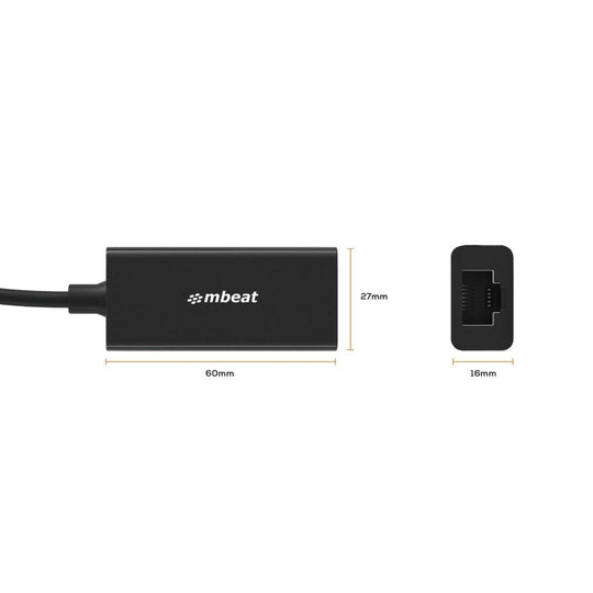 Buy mbeat USB 3.0 Gigabit LAN Ethernet Adapter - Black discounted | Products On Sale Australia