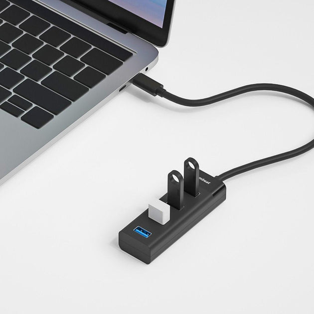 Buy mbeat USB-C to 4-Port 3.0 Hub - Black discounted | Products On Sale Australia