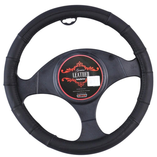 Buy Memphis Steering Wheel Cover - Black [Leather] discounted | Products On Sale Australia