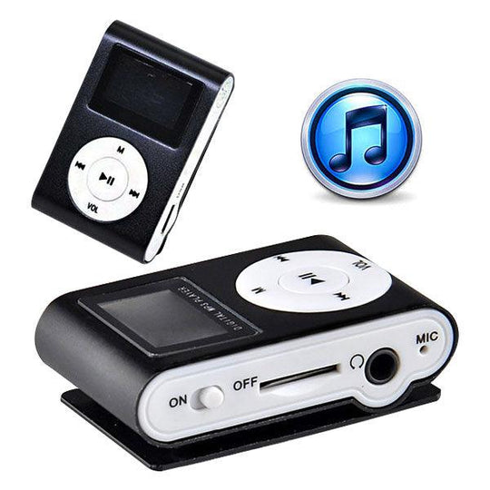 Buy Mini Clip 16G MP3 Music Player With USB Cable & Earphone Black discounted | Products On Sale Australia