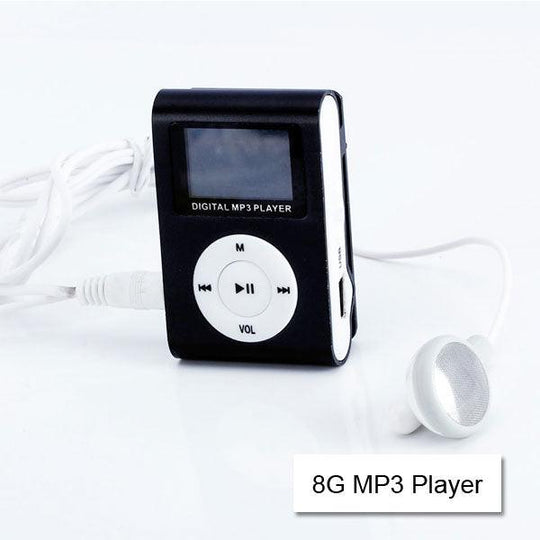 Buy Mini Clip 16G MP3 Music Player With USB Cable & Earphone Black discounted | Products On Sale Australia