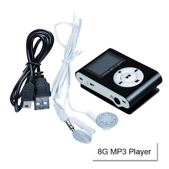 Buy Mini Clip 16G MP3 Music Player With USB Cable & Earphone Black discounted | Products On Sale Australia