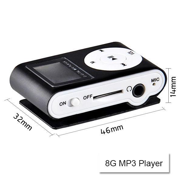 Buy Mini Clip 16G MP3 Music Player With USB Cable & Earphone Silver discounted | Products On Sale Australia