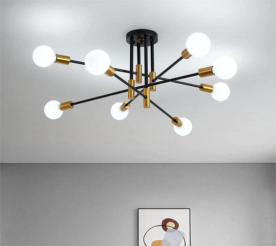 Buy Modern Black Gold Ceiling Light 8 Lights discounted | Products On Sale Australia