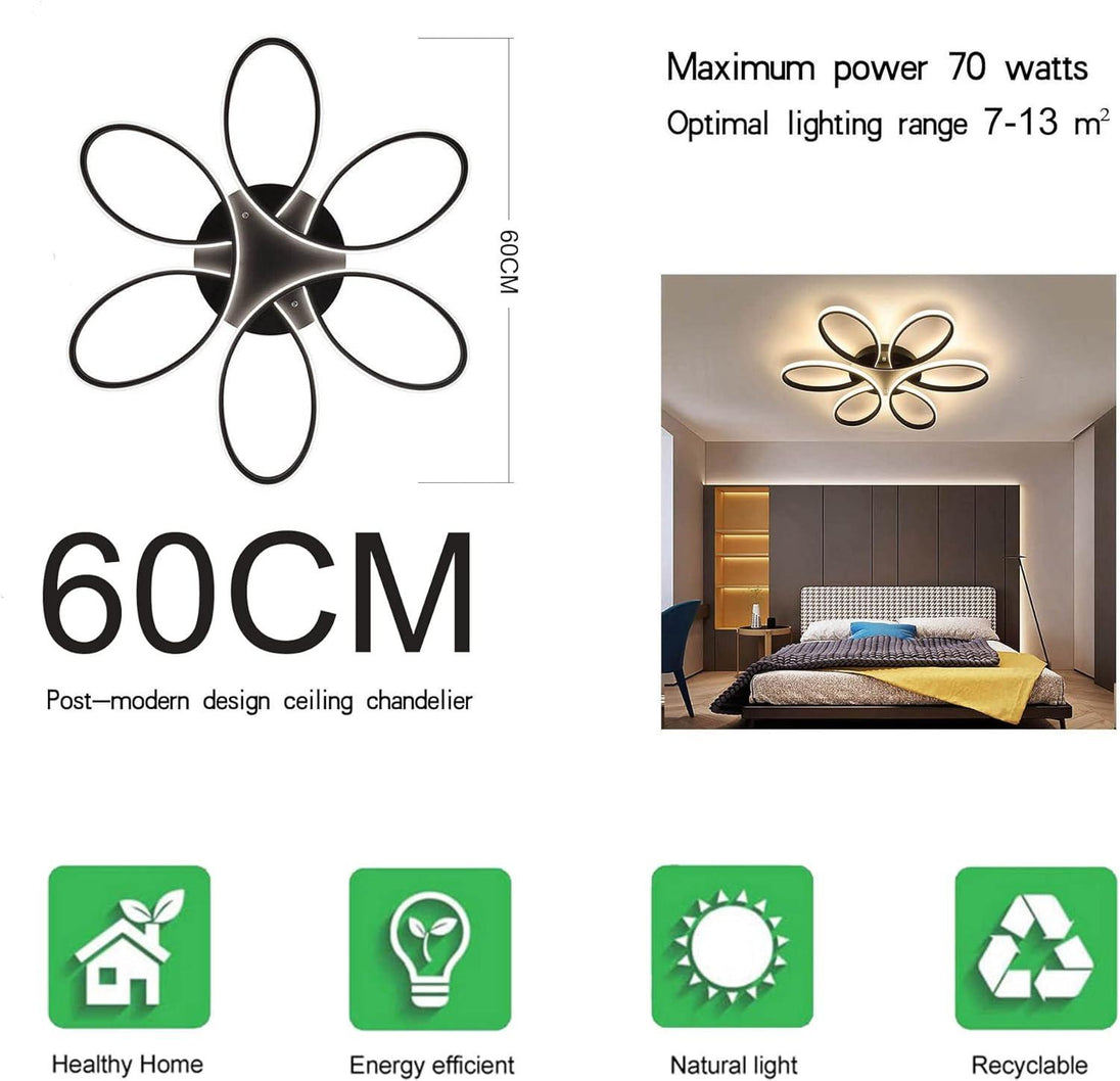 Buy Modern LED Chandelier Flush Mount Lamp Remote Control (60cm) discounted | Products On Sale Australia