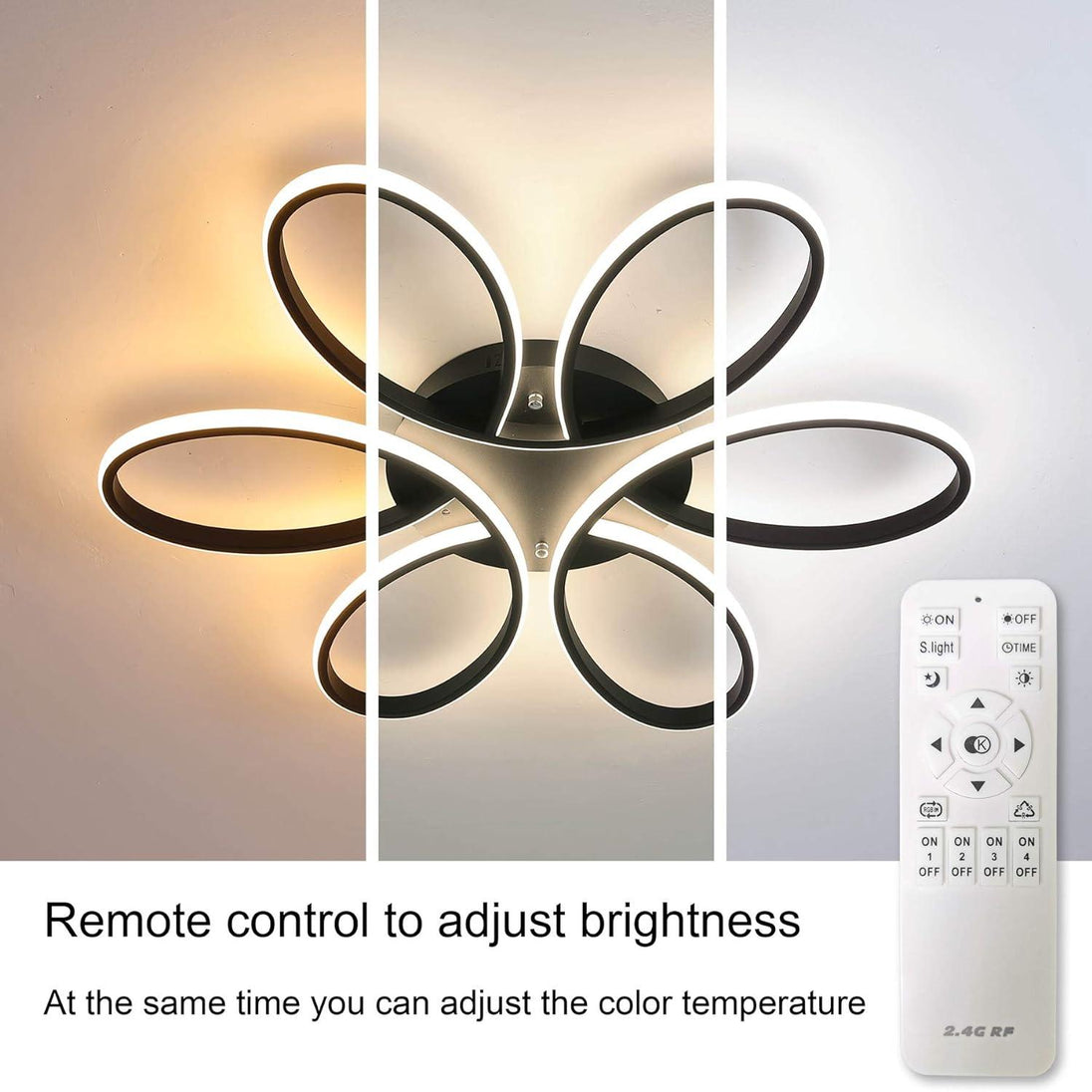 Buy Modern LED Chandelier Flush Mount Lamp Remote Control (60cm) discounted | Products On Sale Australia