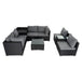 Buy Modular Outdoor Lounge Set-9pcs Sofa, Armchairs and Coffee Table discounted | Products On Sale Australia