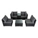 Buy Modular Outdoor Lounge Set-9pcs Sofa, Armchairs and Coffee Table discounted | Products On Sale Australia