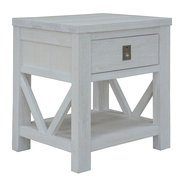 Buy Myer Bedside Tables Storage Cabinet Shelf Side End Table White Wash discounted | Products On Sale Australia