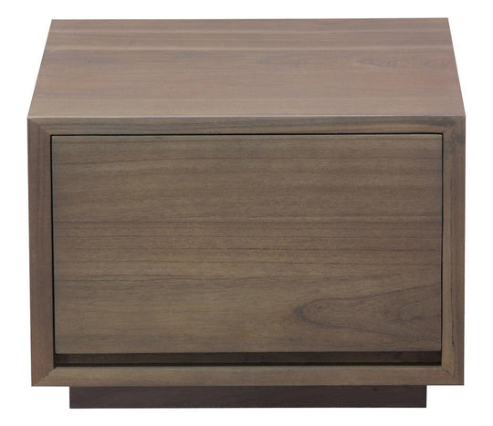 Buy Oscar 1 Drawer Low Bedside Table (Latte) discounted | Products On Sale Australia