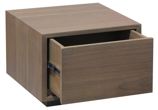 Buy Oscar 1 Drawer Low Bedside Table (Latte) discounted | Products On Sale Australia