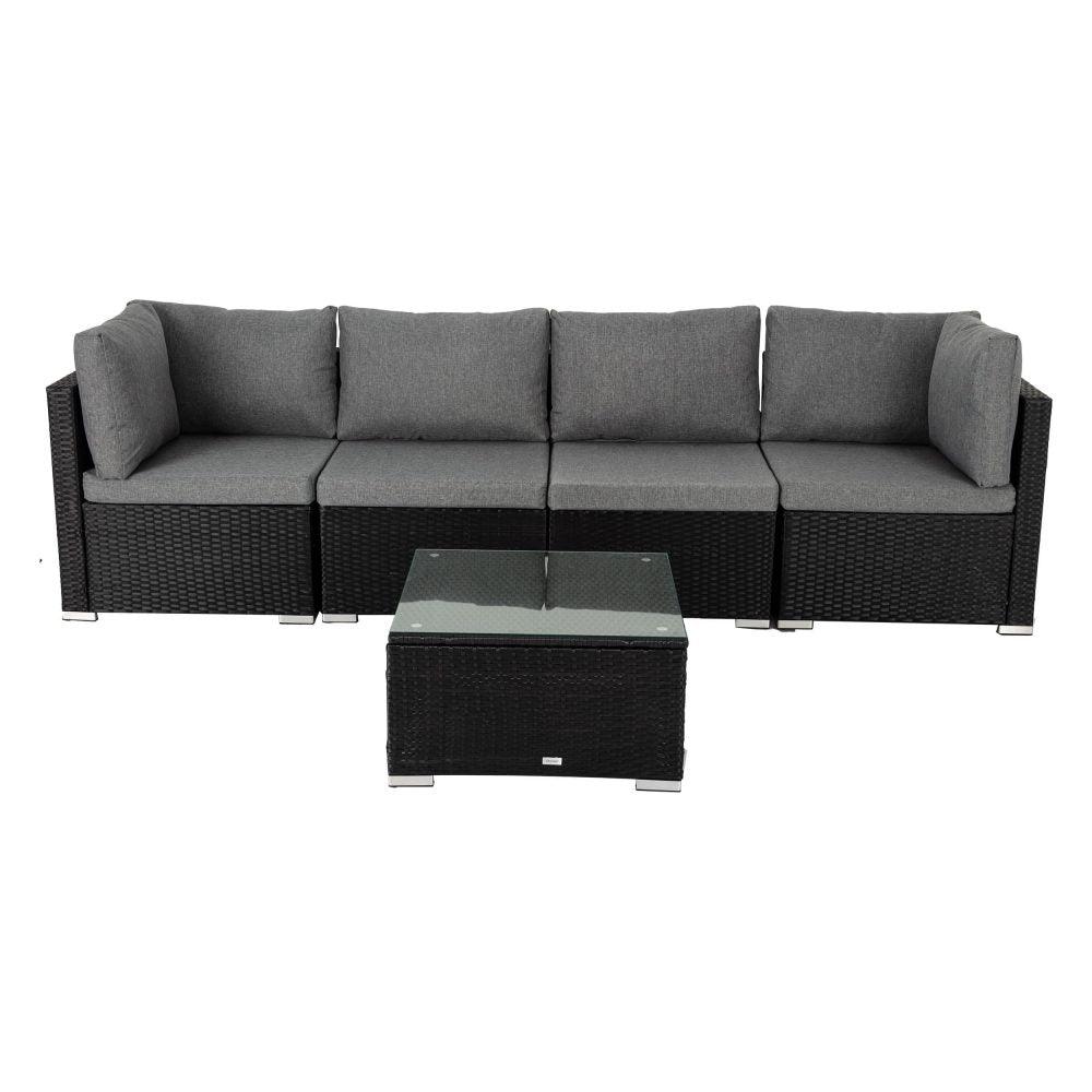 Buy Outdoor Modular Lounge Sofa Bondi-Black discounted | Products On Sale Australia