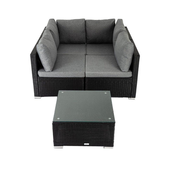 Buy Outdoor Modular Lounge Sofa Bondi-Black discounted | Products On Sale Australia