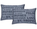 Buy Pack of 2 Denim Sunshine Wording Cushion Cover Cruises, Caribbean, Love etc discounted | Products On Sale Australia