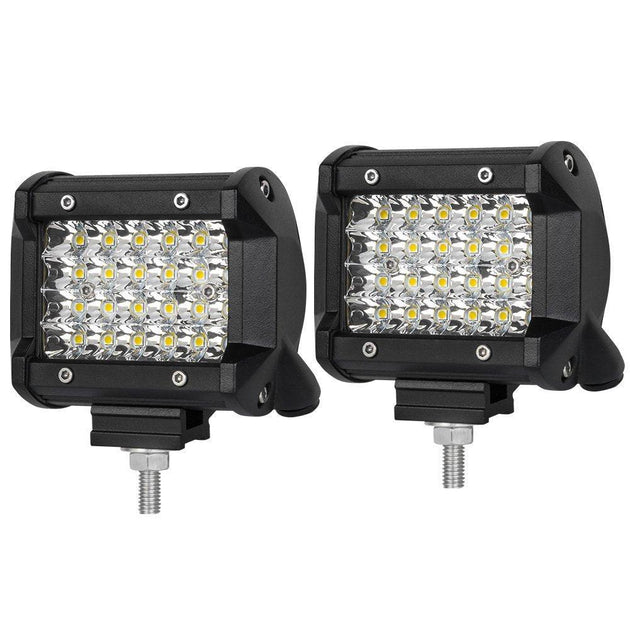 Buy Pair 4 inch Spot LED Work Light Bar Philips Quad Row 4WD 4X4 Car Reverse Driving discounted | Products On Sale Australia