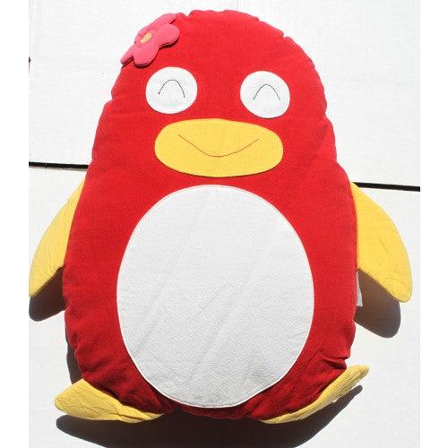 Buy Penguin Cuddling Cushion Red discounted | Products On Sale Australia