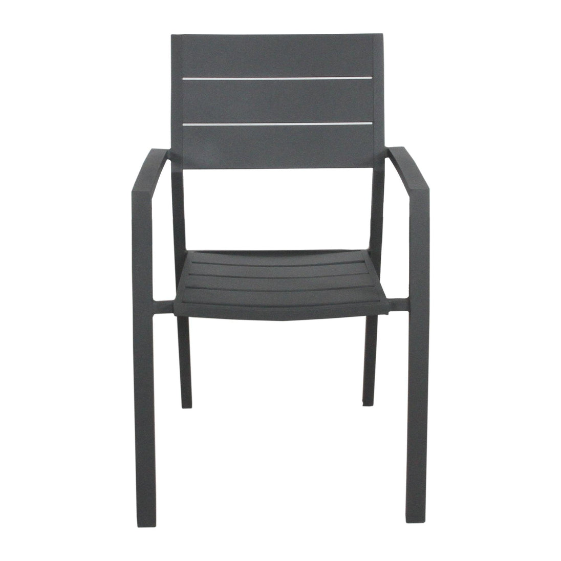 Buy Percy 2pc Set Outdoor Dining Table Chair Aluminium Frame Grey discounted | Products On Sale Australia