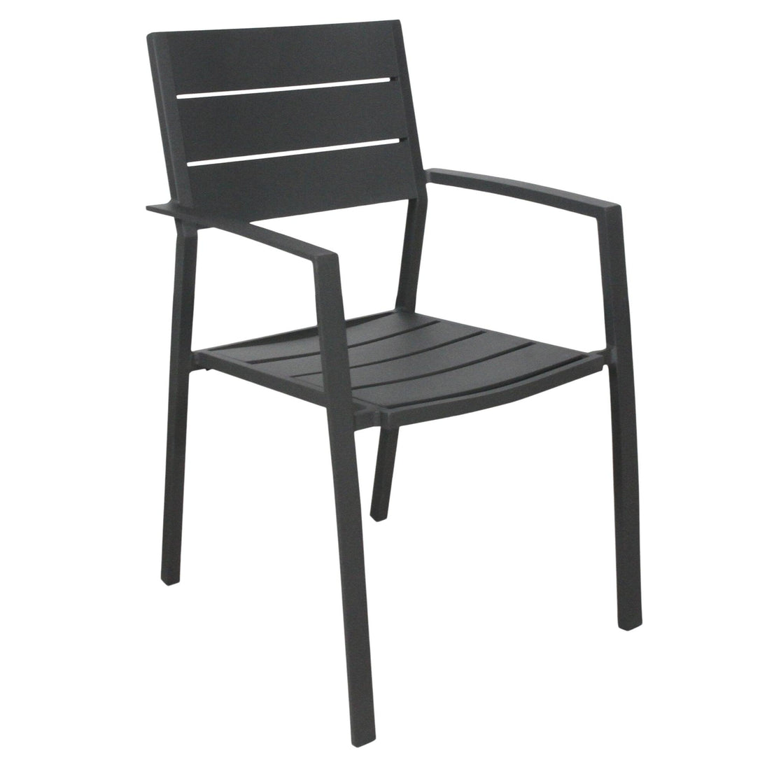 Buy Percy 2pc Set Outdoor Dining Table Chair Aluminium Frame Grey discounted | Products On Sale Australia