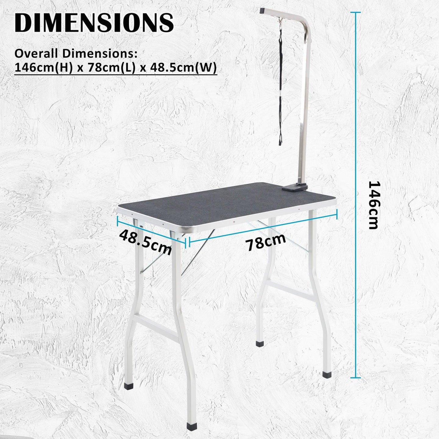 Buy Pet Dog Cat Grooming Salon Table 78cm BLACK discounted | Products On Sale Australia