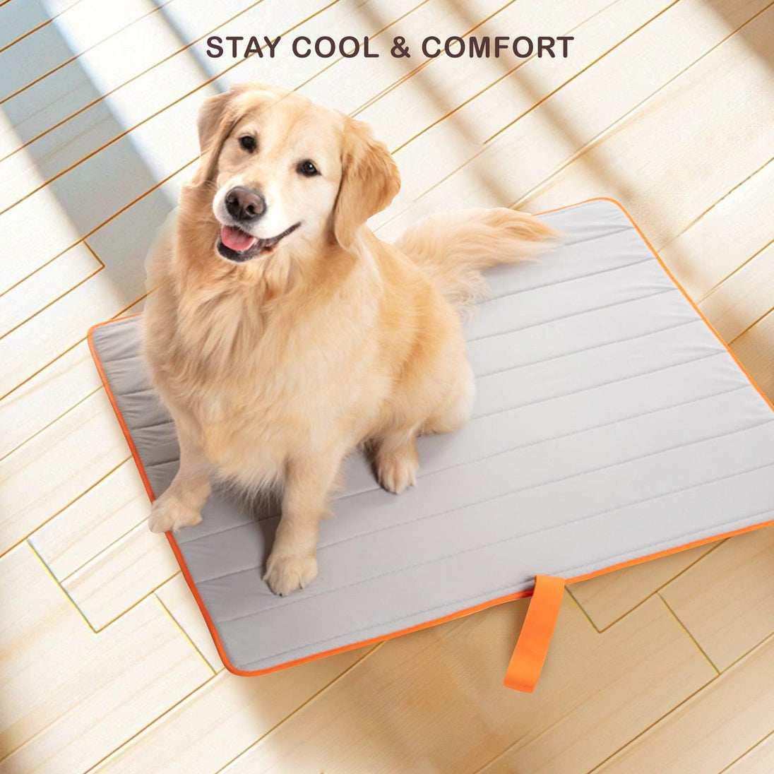 Buy Pet Dog Cooling Mat Non-Slip Travel Roll Up Cool Pad Bed Outdoor L BEIGE discounted | Products On Sale Australia