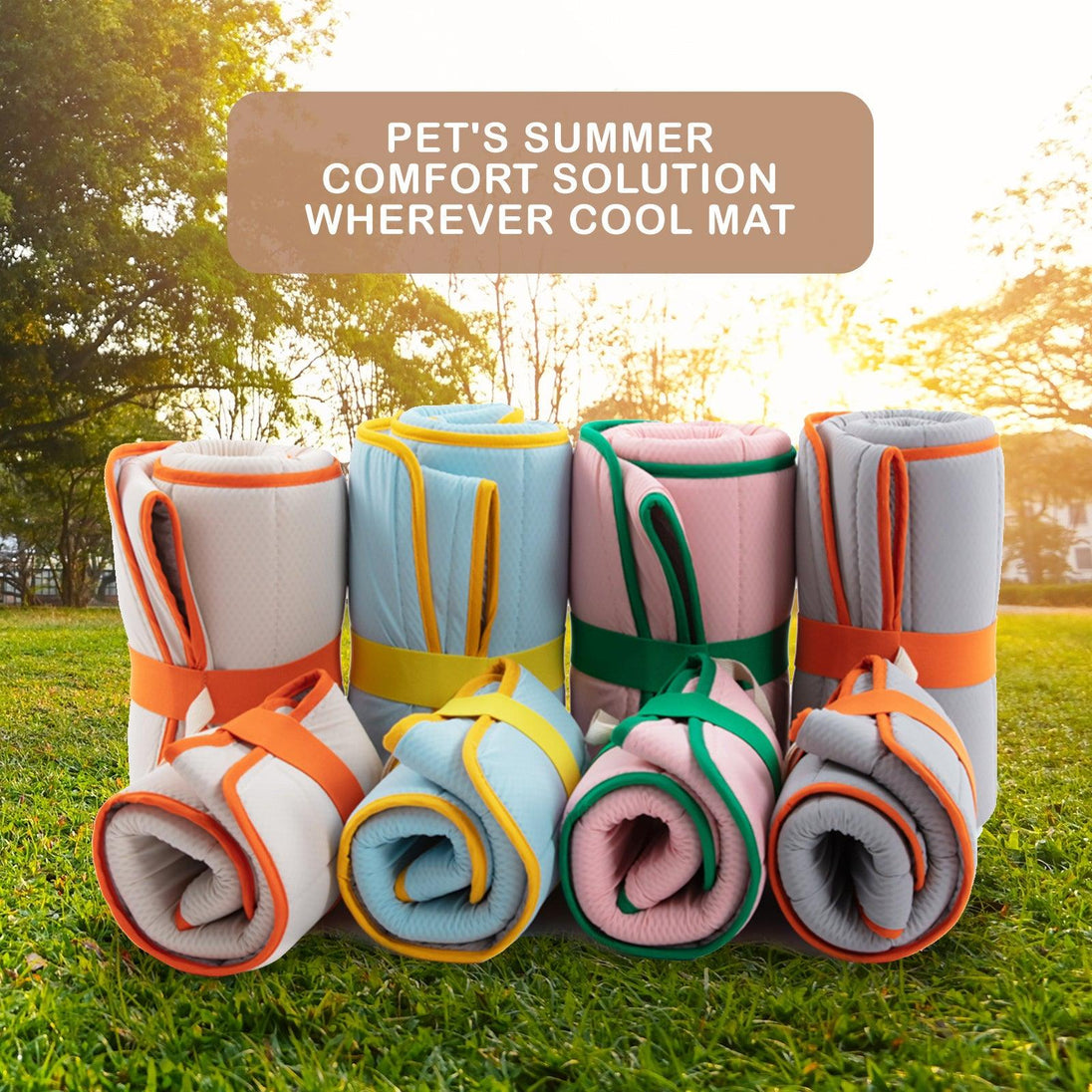 Buy Pet Dog Cooling Mat Non-Slip Travel Roll Up Cool Pad Bed Outdoor L PINK discounted | Products On Sale Australia