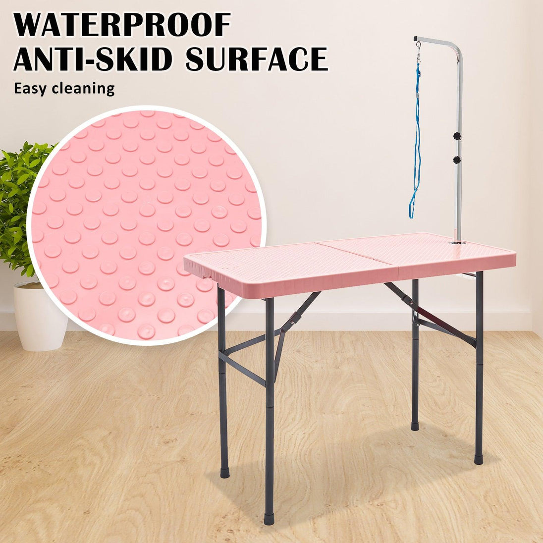 Buy Pet Grooming Salon Table Foldable 97cm Dog Cat PINK discounted | Products On Sale Australia