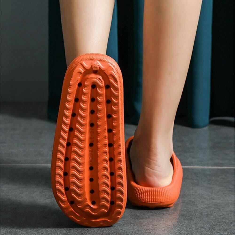 Buy Pillow Slides Sandals Non-Slip Ultra Soft Slippers Cloud Shower EVA Home Shoes, Orange, 36/37 discounted | Products On Sale Australia