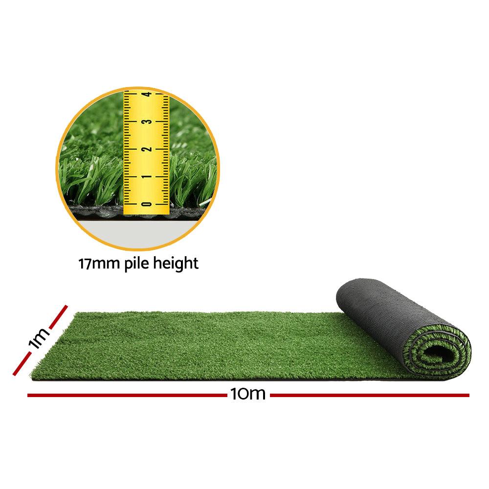 Buy Primeturf Artificial Grass 1mx10m 17mm Synthetic Fake Lawn Turf Plant Plastic Olive discounted | Products On Sale Australia