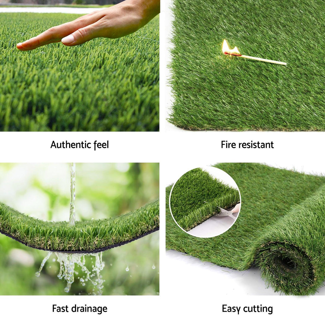 Buy Primeturf Artificial Grass 30mm 2mx5m Synthetic Fake Lawn Turf Plastic Plant 4-coloured discounted | Products On Sale Australia