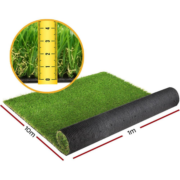 Buy Primeturf Artificial Grass 40mm 2mx5m Synthetic Fake Lawn Turf Plastic Plant 4-coloured discounted | Products On Sale Australia