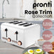 Buy Pronti 4 Slice Toaster Rose Trim Collection - White discounted | Products On Sale Australia