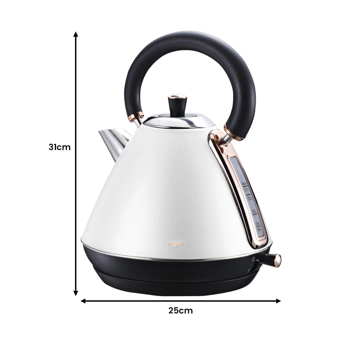 Buy Pronti Rose Trim Collection Toaster & Kettle Bundle - White discounted | Products On Sale Australia