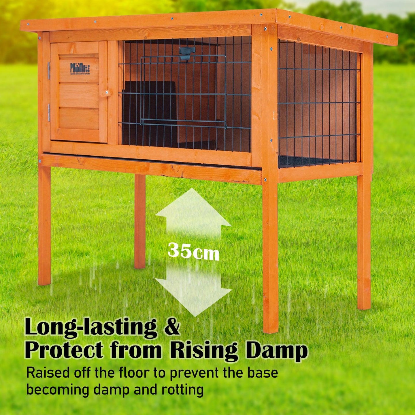 Buy Rabbit Hutch Chicken Coop 91 x 45 x 70cm Free Standing Cage Run Eden discounted | Products On Sale Australia